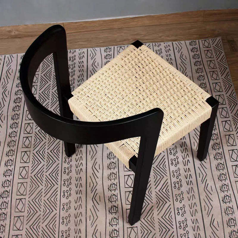 Scandinavian Rope Rubberwood Dining Chair