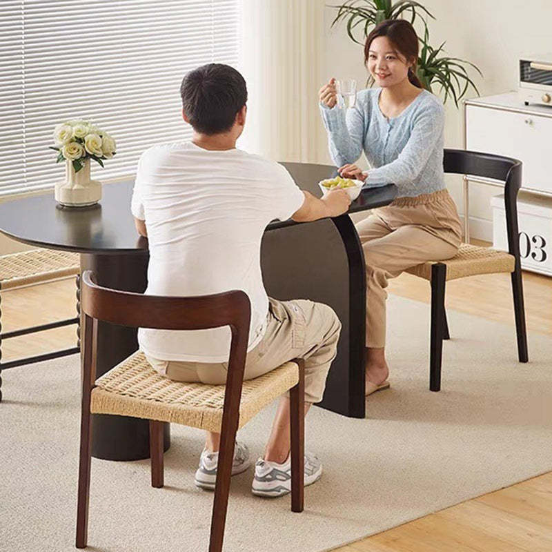 Scandinavian Rope Rubberwood Dining Chair