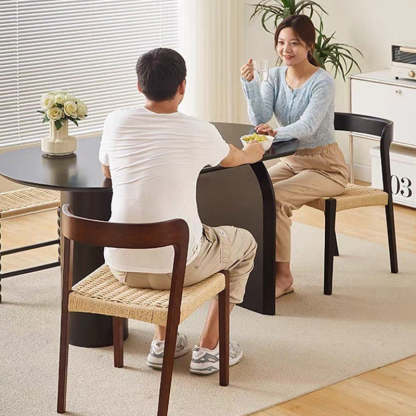 Scandinavian Rope Rubberwood Dining Chair