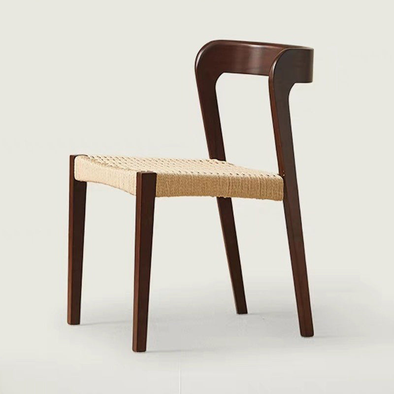 Scandinavian Rope Rubberwood Dining Chair