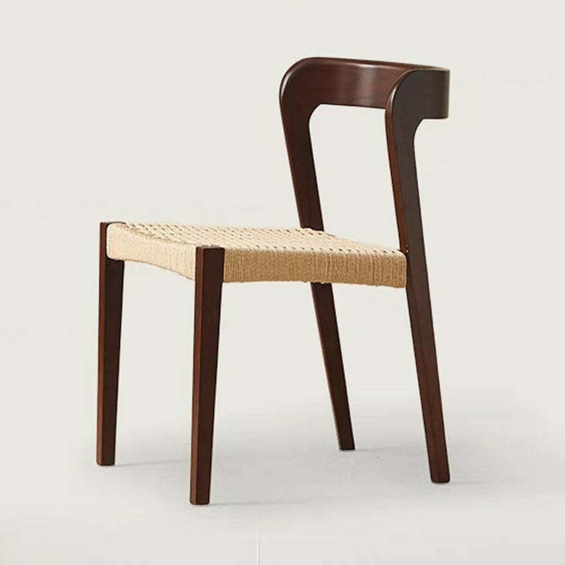 Scandinavian Rope Rubberwood Dining Chair