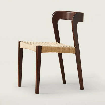 Scandinavian Rope Rubberwood Dining Chair