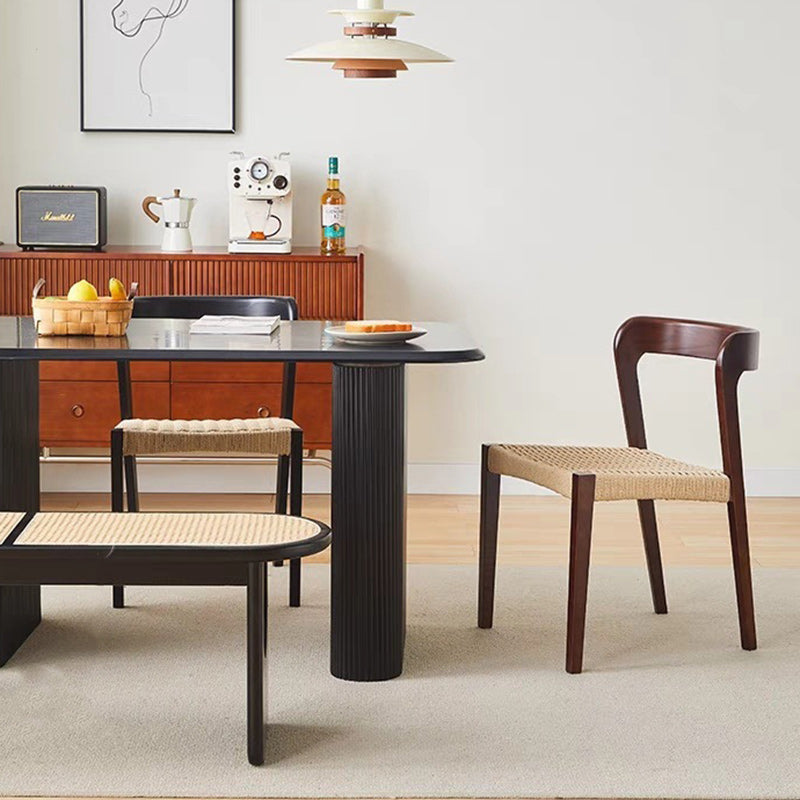 Scandinavian Rope Rubberwood Dining Chair