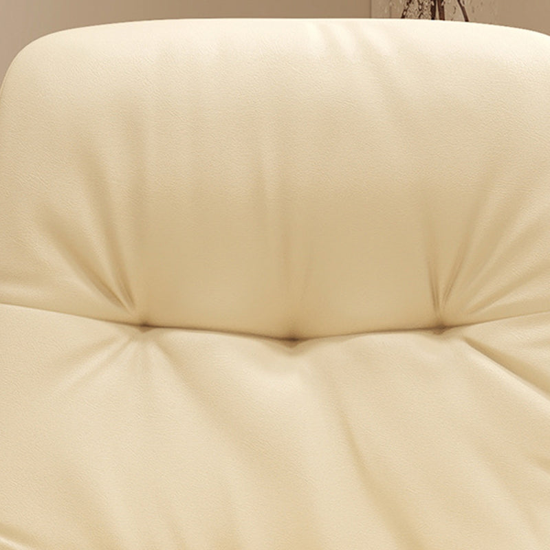 Nordic Leather Steel Desk Chair — Black