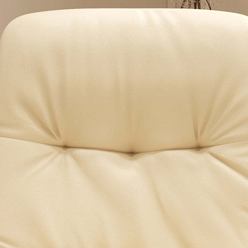 Nordic Leather Steel Desk Chair — Black