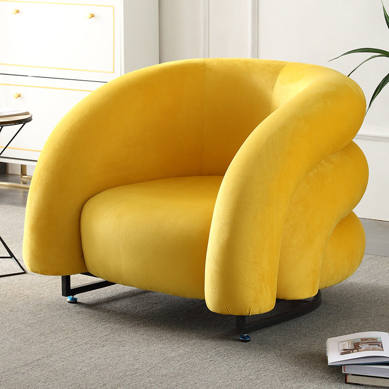 Nordic Velvet Steel Wood Sofa