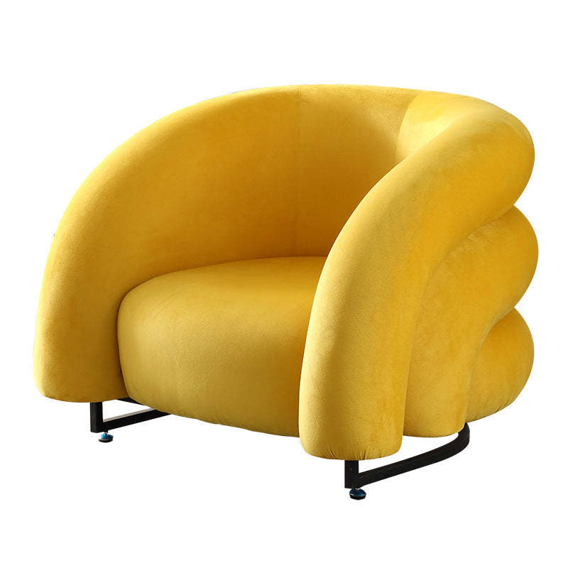 Nordic Velvet Steel Wood Sofa