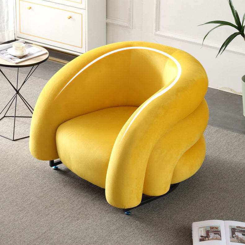 Nordic Velvet Steel Wood Sofa