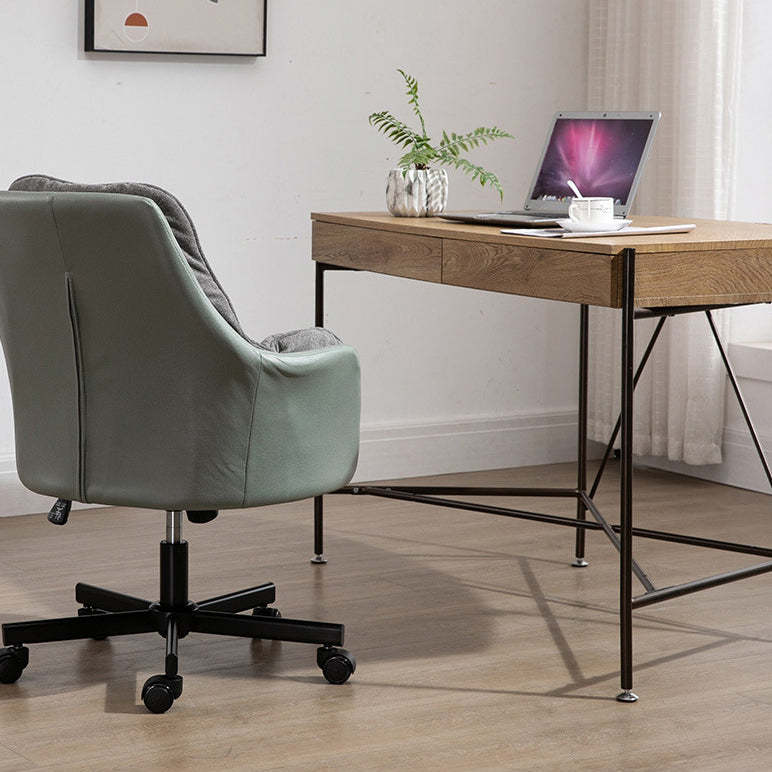 Modern Fabric Leather Steel Desk Armchair