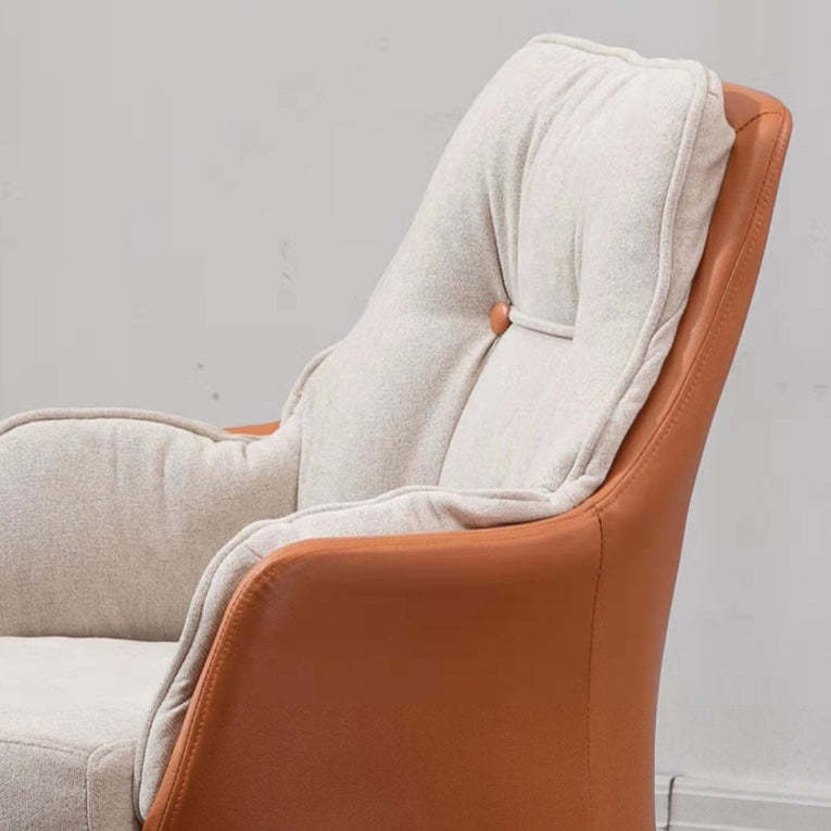 Modern Fabric Leather Steel Desk Armchair