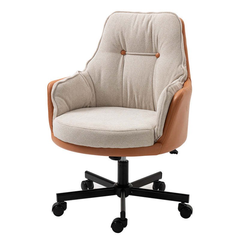 Modern Fabric Leather Steel Desk Armchair