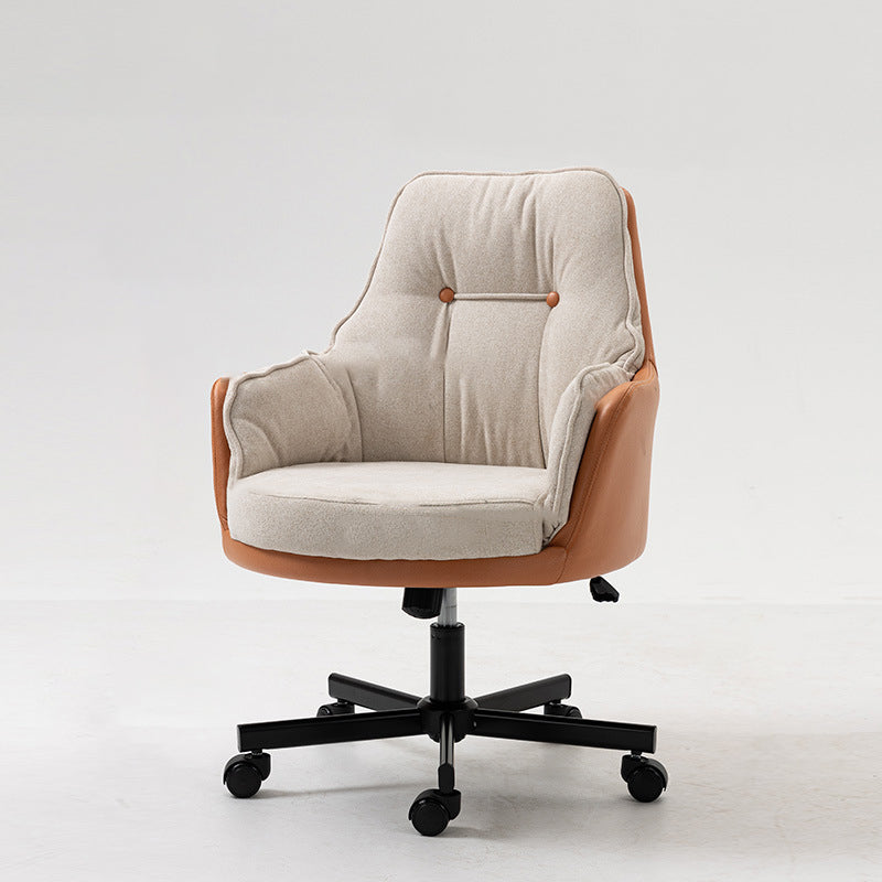 Modern Fabric Leather Steel Desk Armchair