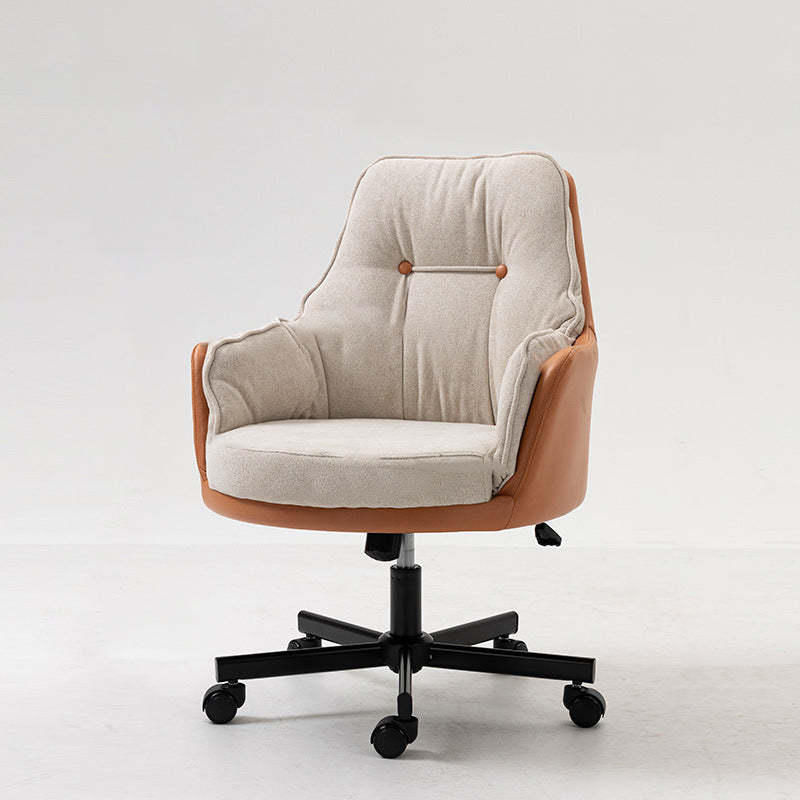 Modern Fabric Leather Steel Desk Armchair