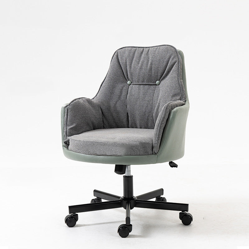 Modern Fabric Leather Steel Desk Armchair