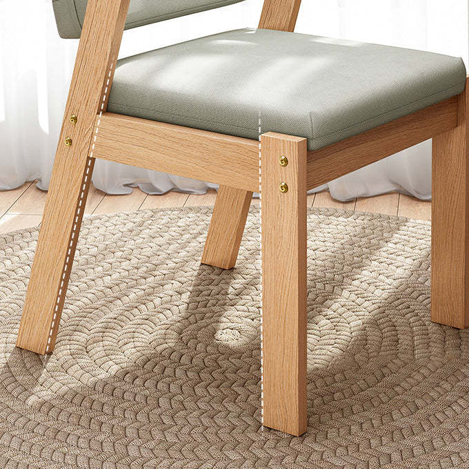 Nordic Fabric Solid Wood Desk Armchair