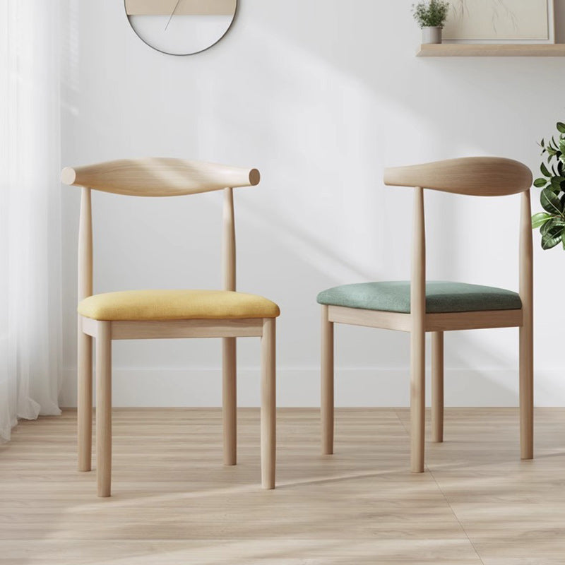 Minimalist Cotton Wood Dining Chair — Gray