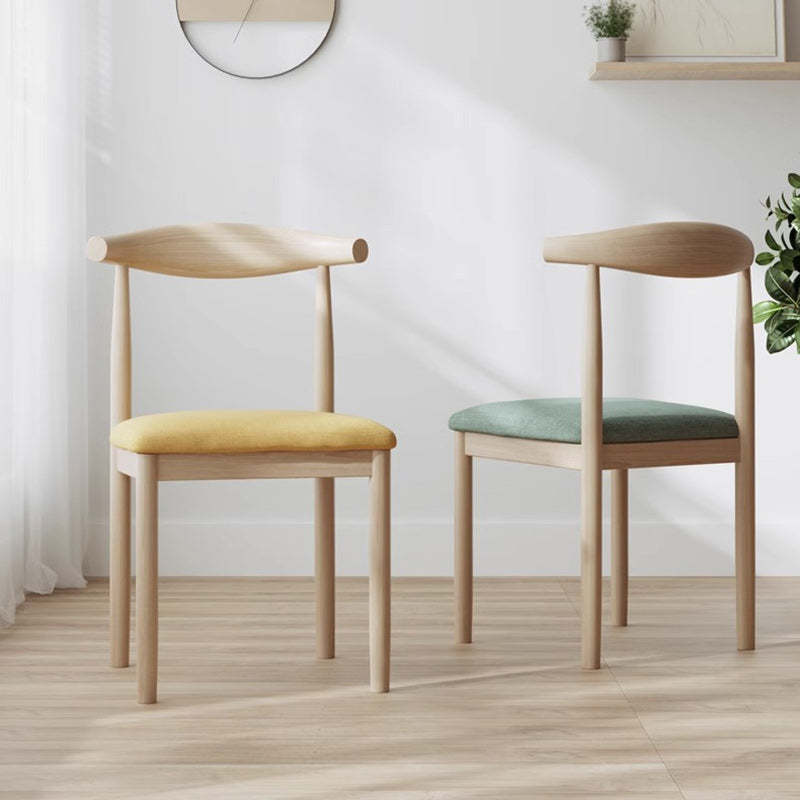 Minimalist Cotton Wood Dining Chair — Gray