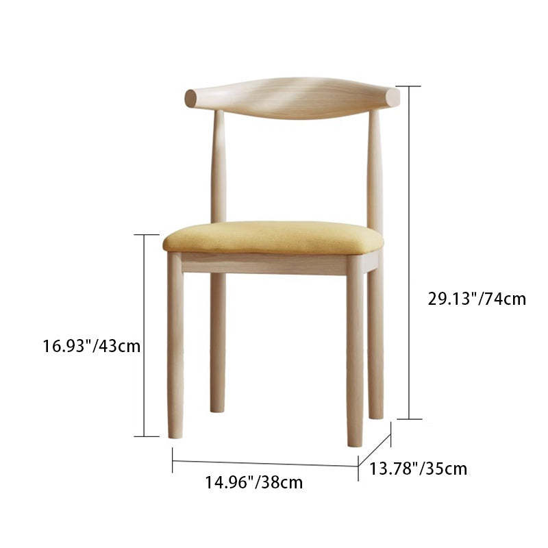 Minimalist Cotton Wood Dining Chair — Brown