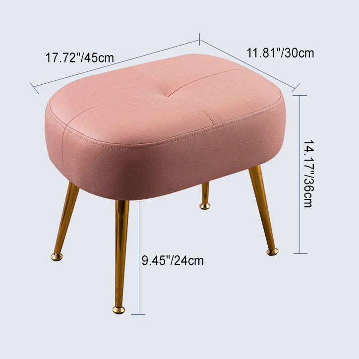 Nordic Tech Fabric Steel Footstool — Light Gray