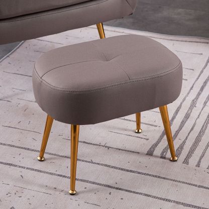 Nordic Tech Fabric Steel Footstool — Dark Gray