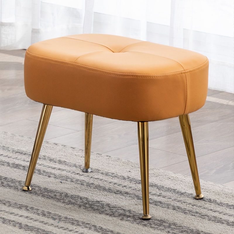 Nordic Tech Fabric Steel Footstool — Orange
