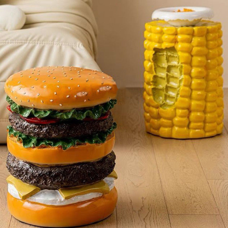 Hamburger Corn Footstool — Hamburger