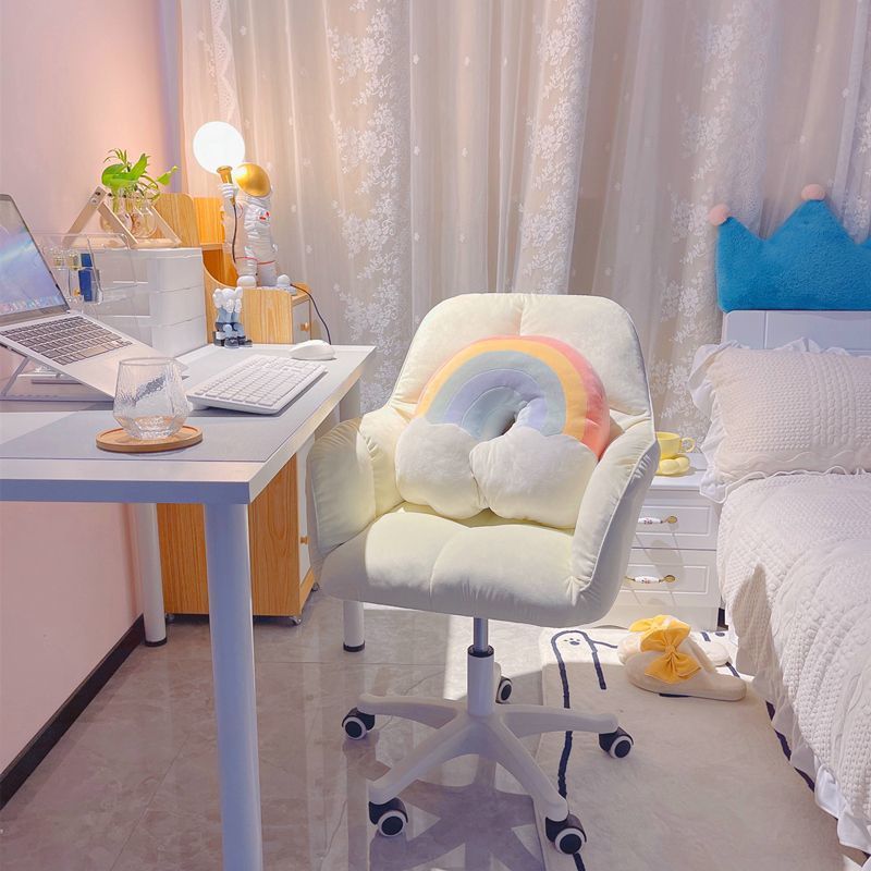 Modern Flannelette Nylon Desk Armchair — Yellow