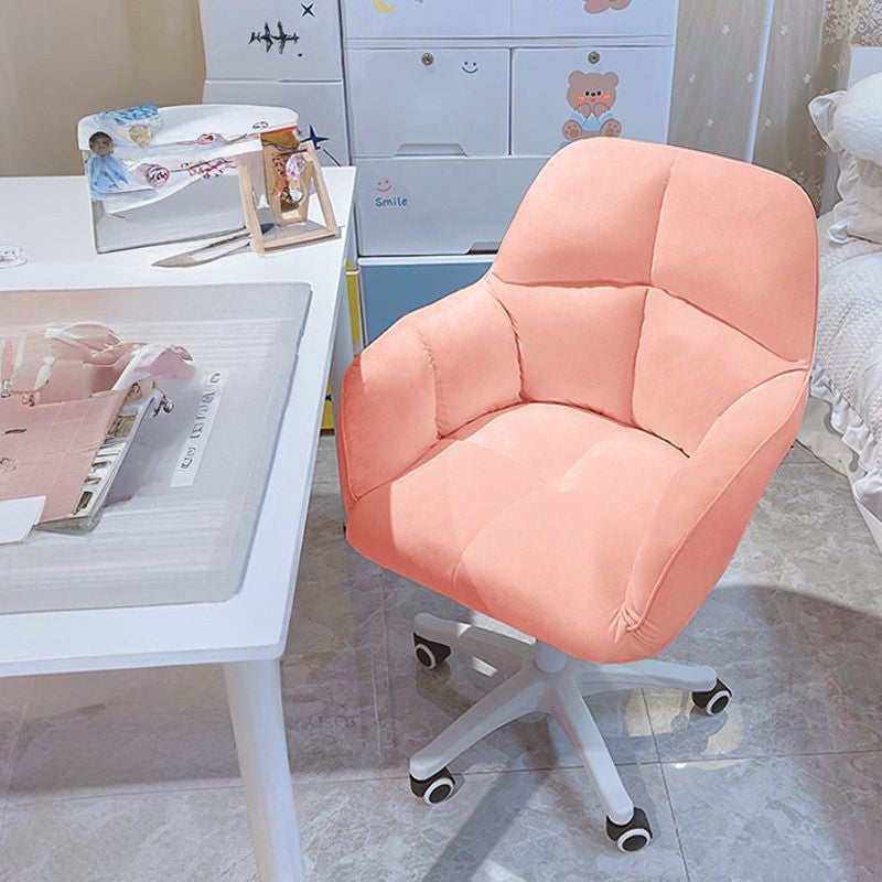 Modern Flannelette Nylon Desk Armchair — Pink