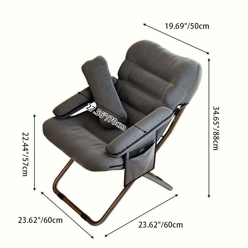 Modern Flannelette Steel Desk Armchair
