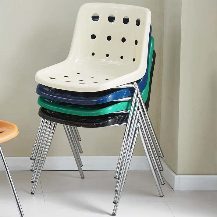 Macaron Perforated Iron Dining Chair