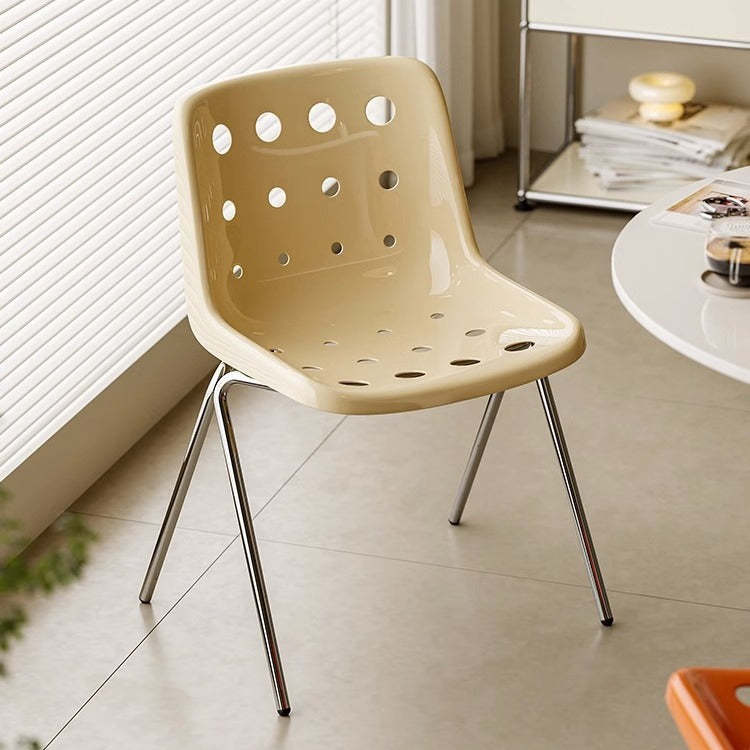 Macaron Perforated Iron Dining Chair