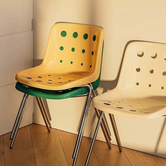 Macaron Perforated Iron Dining Chair