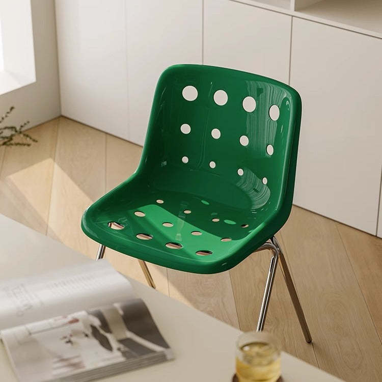 Macaron Perforated Iron Dining Chair