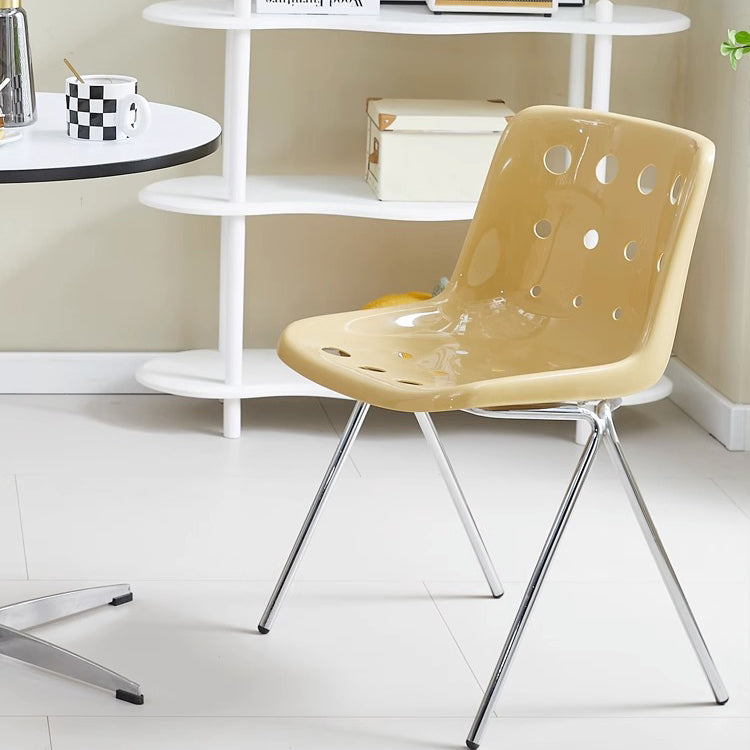 Macaron Perforated Iron Dining Chair