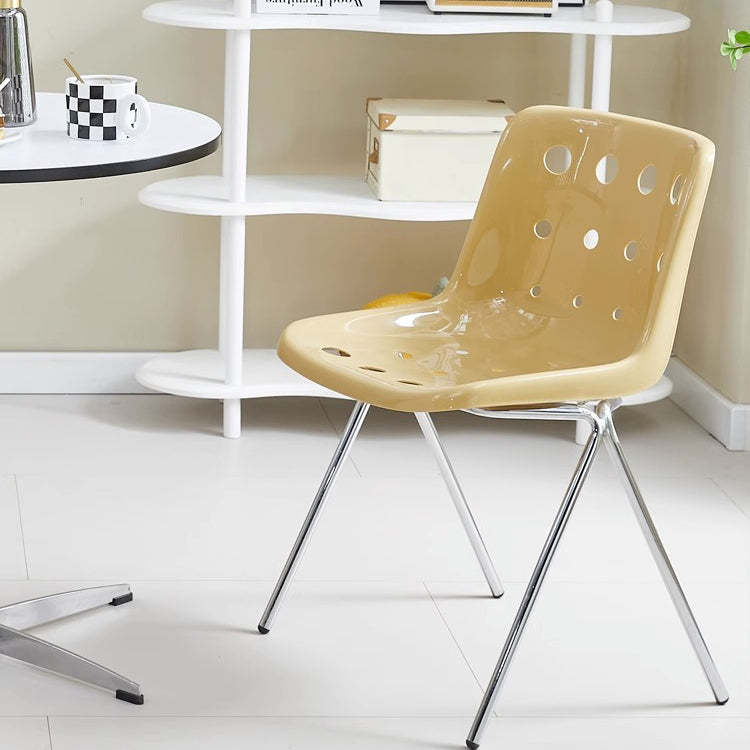 Macaron Perforated Iron Dining Chair