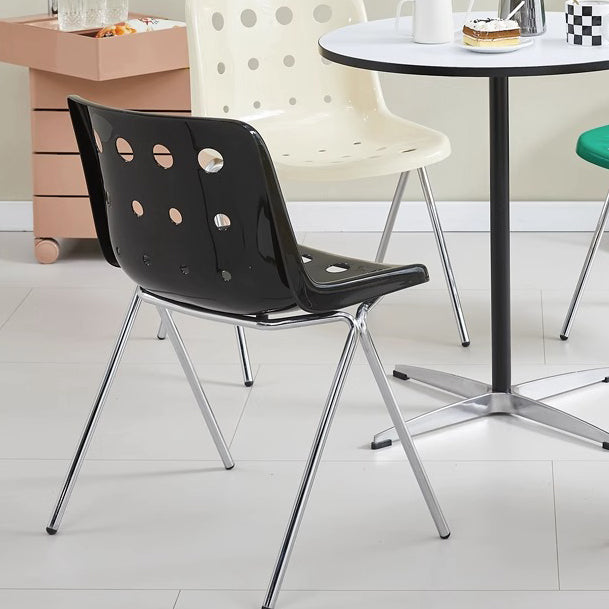 Macaron Perforated Iron Dining Chair