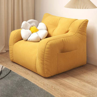 Nordic Cotton EPS Backrest Sofa — Yellow