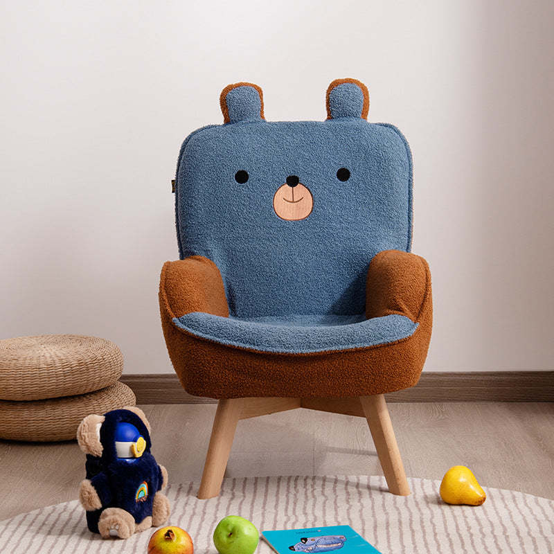 Contemporary Embroidered Velvet Wood Children Sofa — C