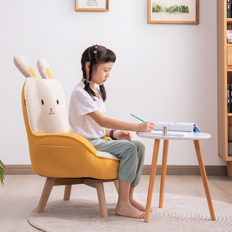 Contemporary Embroidered Velvet Wood Children Sofa