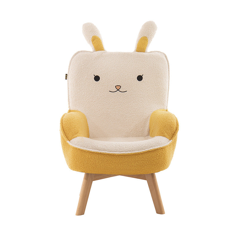 Contemporary Embroidered Velvet Wood Children Sofa