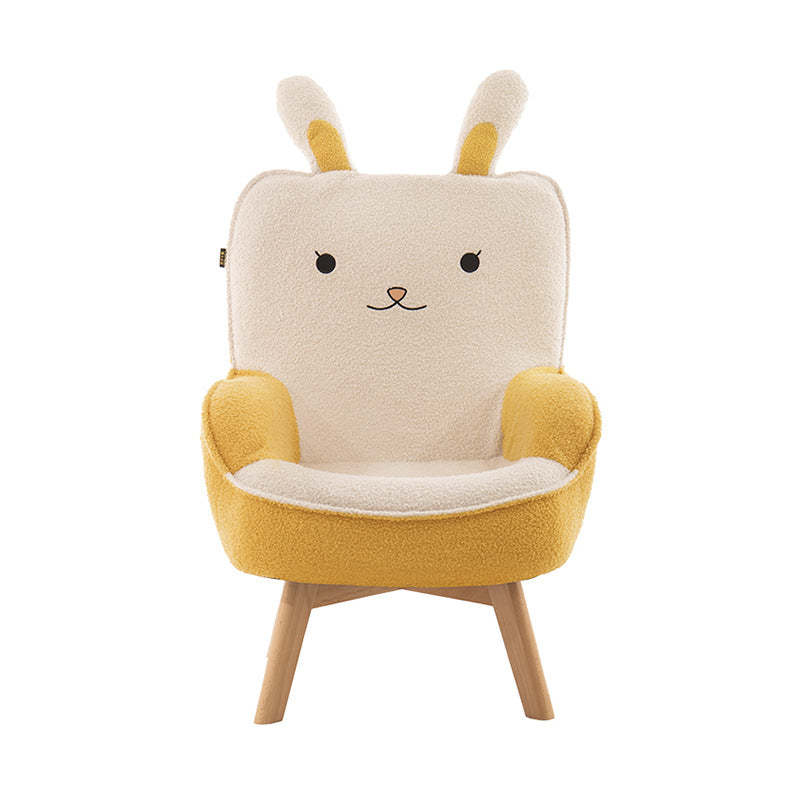 Contemporary Embroidered Velvet Wood Children Sofa