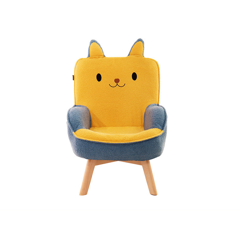 Contemporary Embroidered Velvet Wood Children Sofa