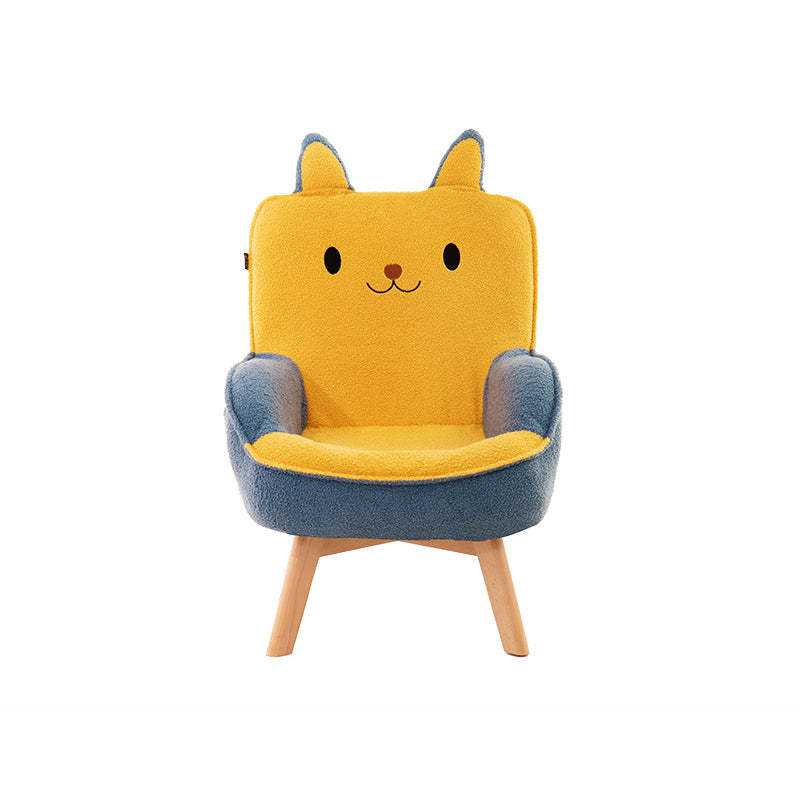 Contemporary Embroidered Velvet Wood Children Sofa