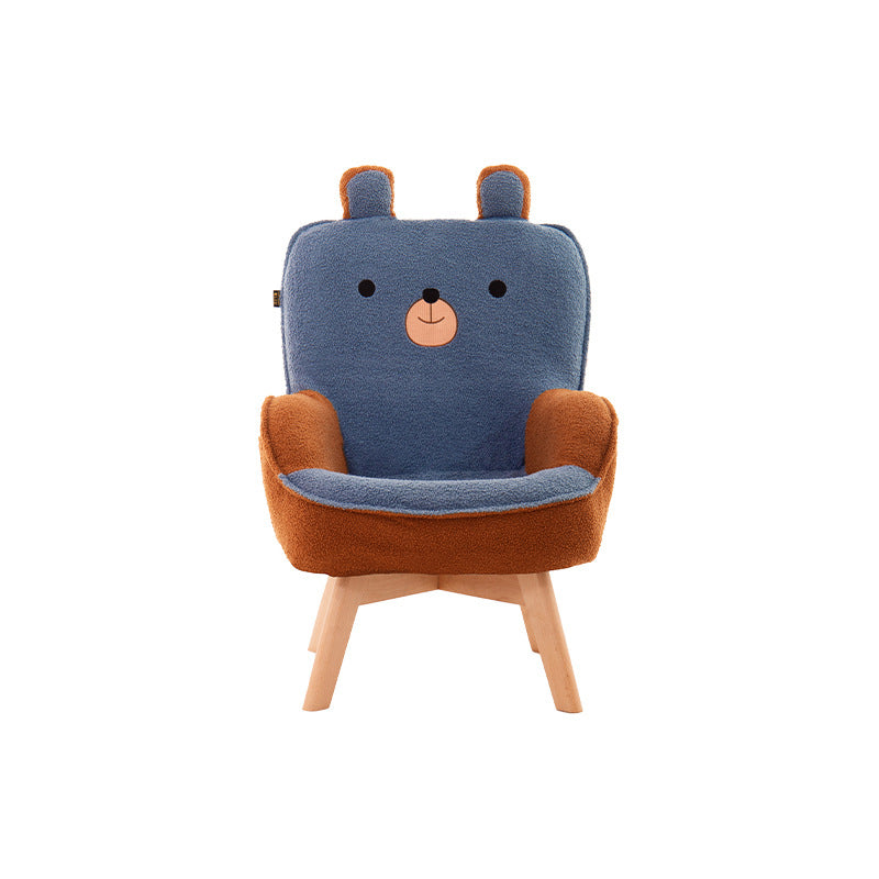 Contemporary Embroidered Velvet Wood Children Sofa