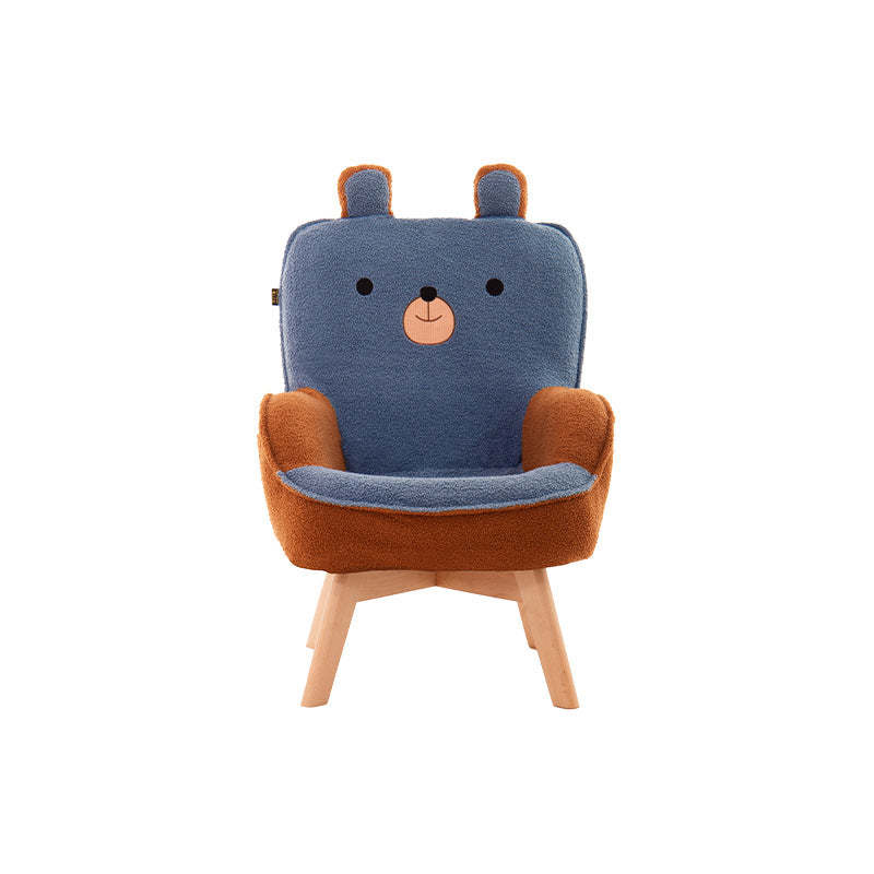 Contemporary Embroidered Velvet Wood Children Sofa