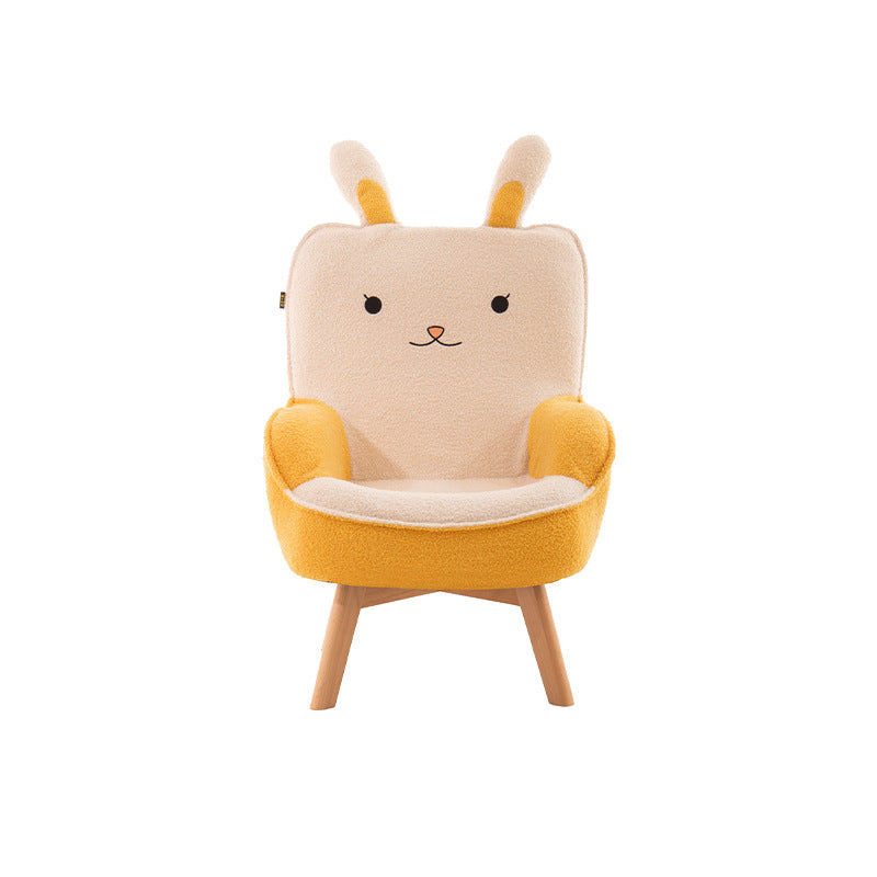 Contemporary Embroidered Velvet Wood Children Sofa