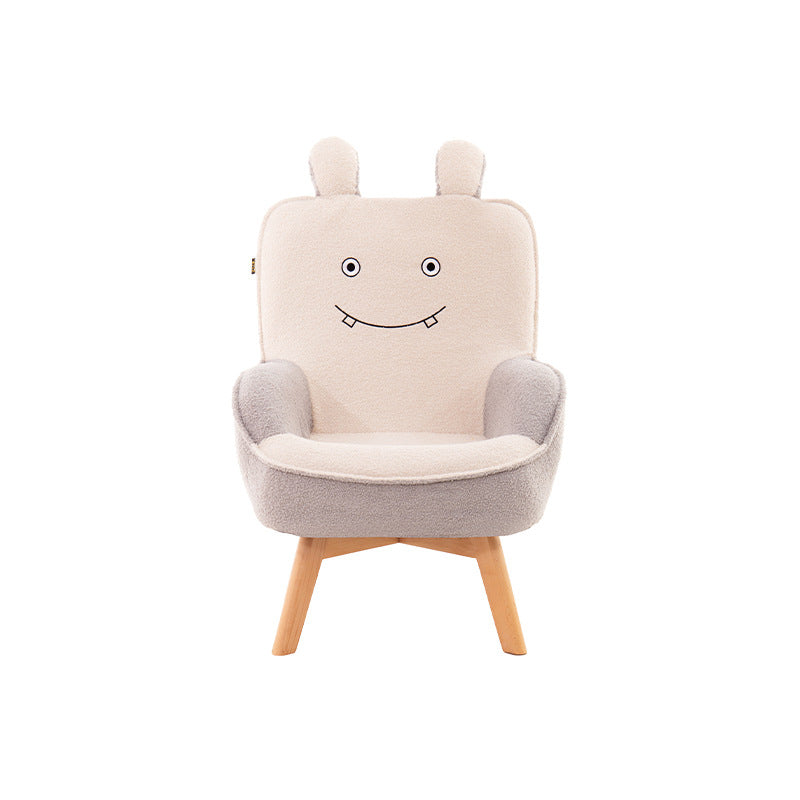 Contemporary Embroidered Velvet Wood Children Sofa