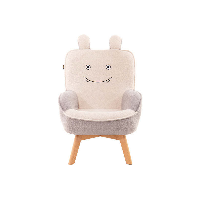 Contemporary Embroidered Velvet Wood Children Sofa