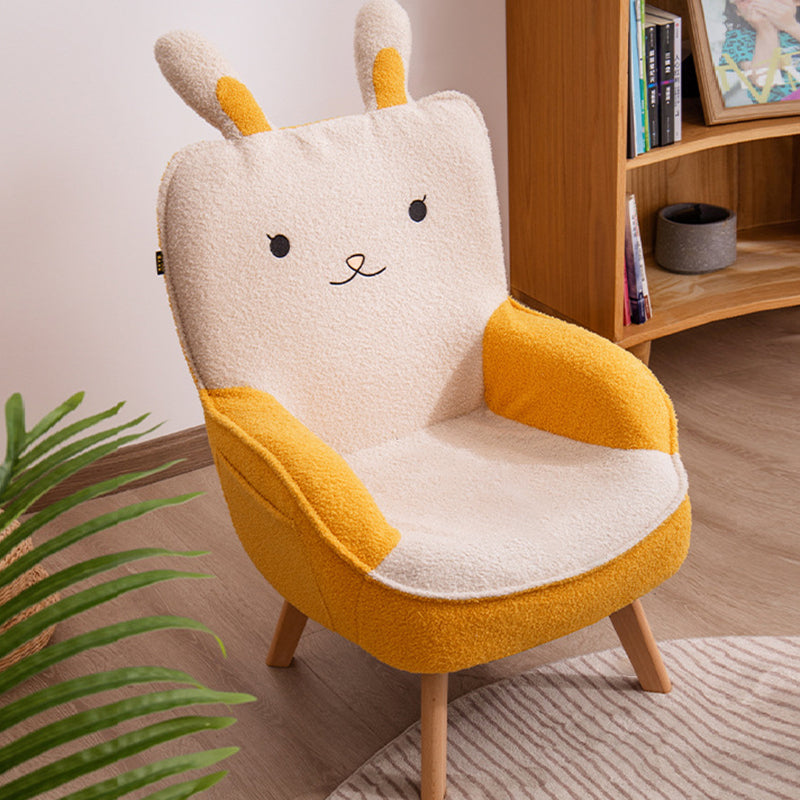 Contemporary Embroidered Velvet Wood Children Sofa