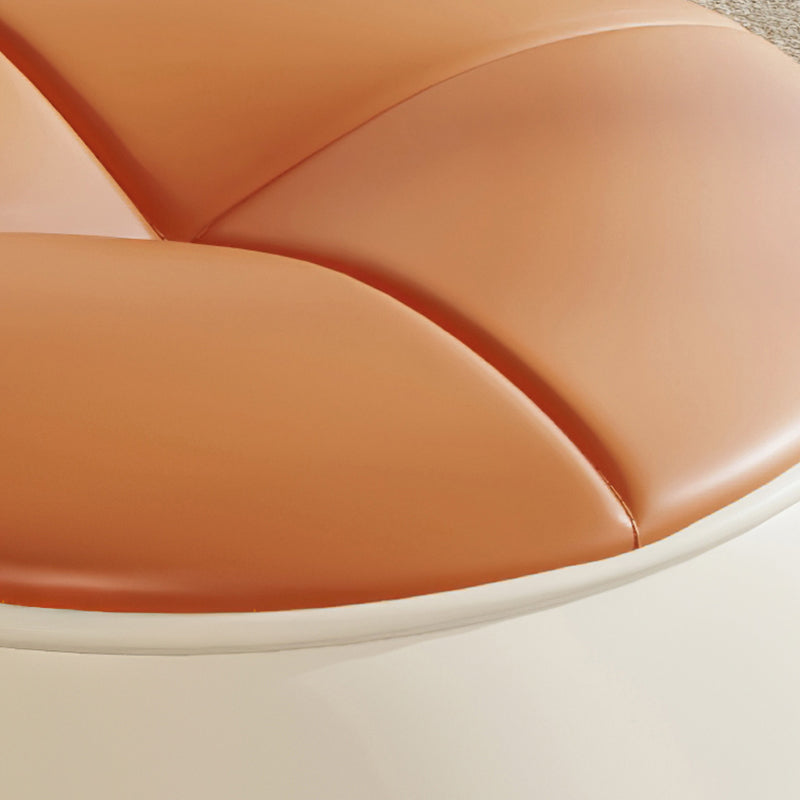 Nordic Pumpkin Leather Wood Footstool